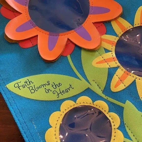 Faith Blooms In The Heart Tote Bag Carry Satchel - Picture 2 of 5